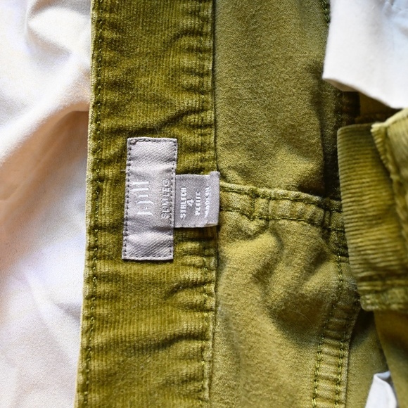 J.Jill Olive Green Slim‑Leg Corduroy Pants – Size 4P - Picture 6 of 8